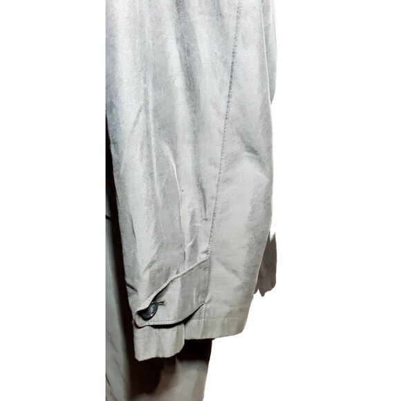 VTG London Fog Trench Coat 2XL Army Green 90s Classic Distressed Removable Liner - Picture 5 of 16